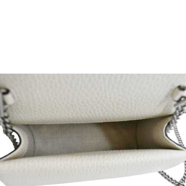 GUCCI Dionysus Mini Leather Top Handle Shoulder Bag Off White 752029