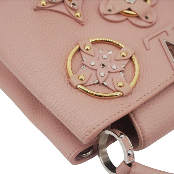 LOUIS VUITTON Capucines BB Mechanical Flowers Taurillon Leather Crossbody Bag Pink