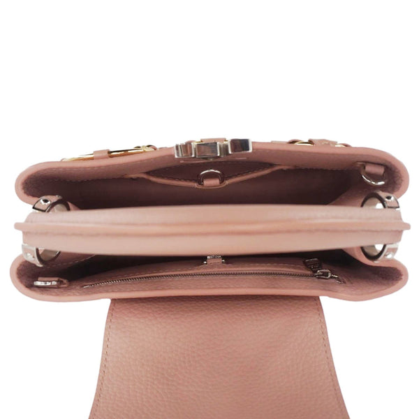 LOUIS VUITTON Capucines BB Mechanical Flowers Taurillon Leather Crossbody Bag Pink