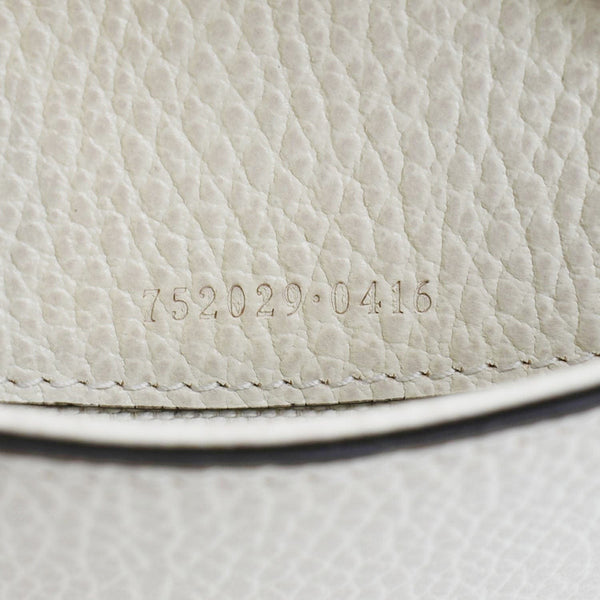 GUCCI Dionysus Mini Leather Top Handle Shoulder Bag Off White 752029