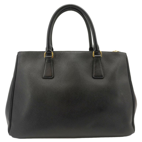 PRADA Galleria Double Zip Saffiano Leather Top Handle Tote Bag Black