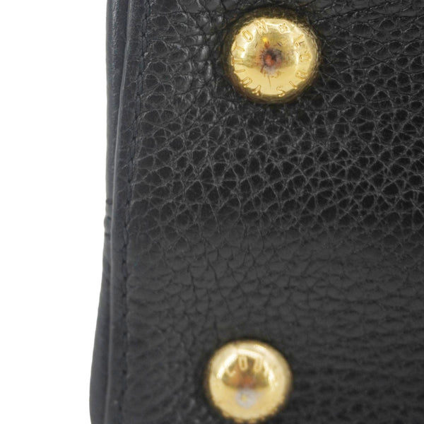 LOUIS VUITTON Capucines PM Mechanical Flower Taurillon Leather Shoulder Bag Black