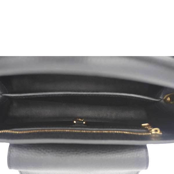 LOUIS VUITTON Capucines PM Mechanical Flower Taurillon Leather Shoulder Bag Black