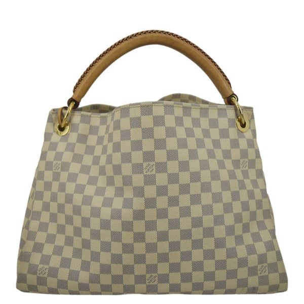 LOUIS VUITTON Artsy MM Damier Azur Hobo Bag White