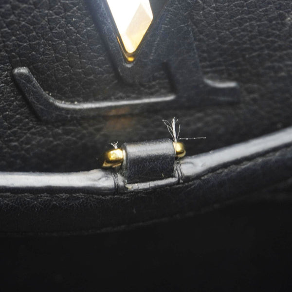 LOUIS VUITTON Capucines PM Mechanical Flower Taurillon Leather Shoulder Bag Black