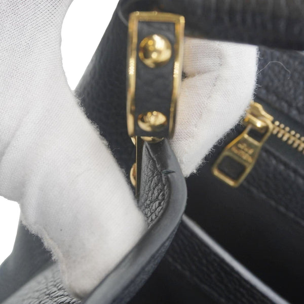 LOUIS VUITTON Capucines PM Mechanical Flower Taurillon Leather Shoulder Bag Black