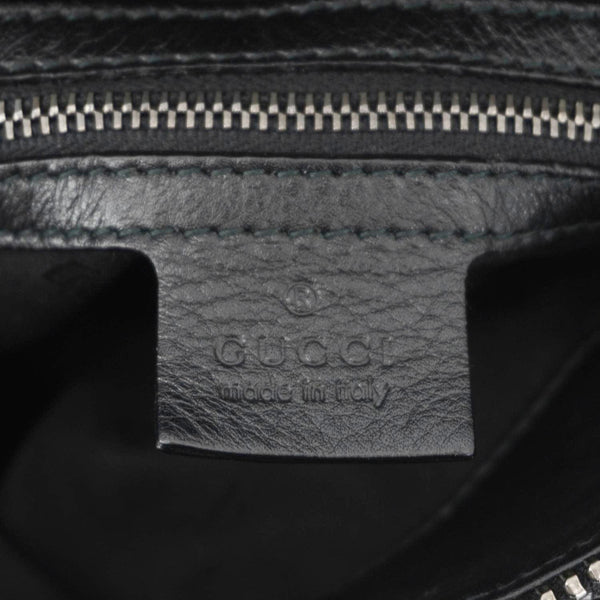 GUCCI Galaxy Medium Leather Top Handle Shoulder Bag Black 228838