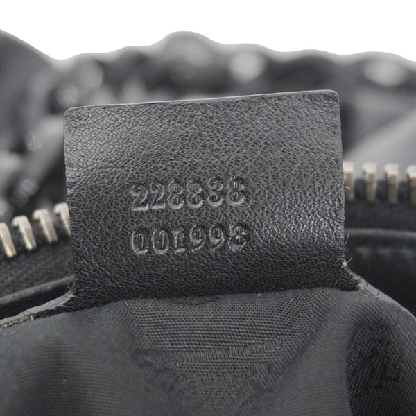 GUCCI Galaxy Medium Leather Top Handle Shoulder Bag Black 228838