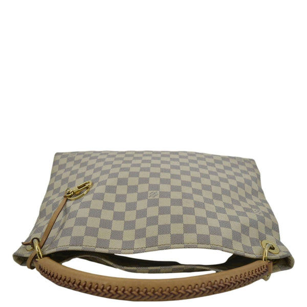 LOUIS VUITTON Artsy MM Damier Azur Hobo Bag White