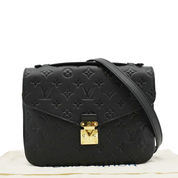 LOUIS VUITTON Metis Pochette Empreinte Leather Crossbody Bag Black