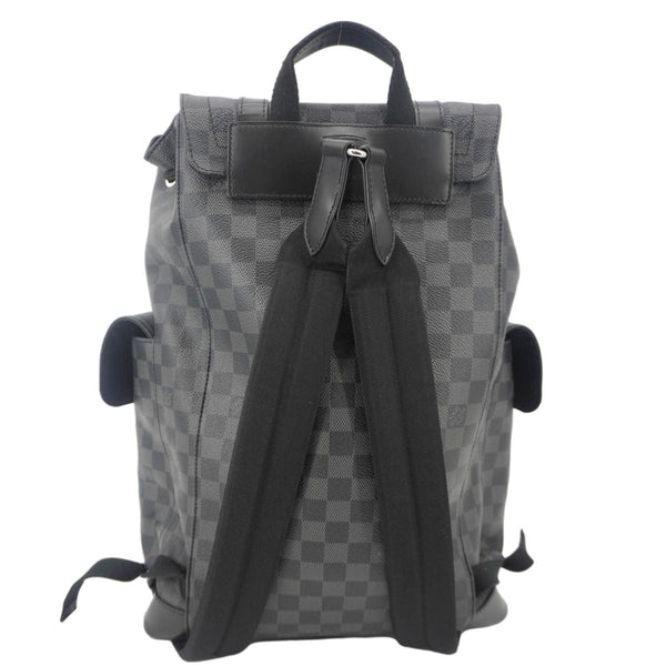 LOUIS VUITTON Christopher Damier Graphite Backpack Bag Black