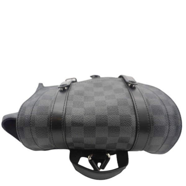 LOUIS VUITTON Christopher Damier Graphite Backpack Bag Black