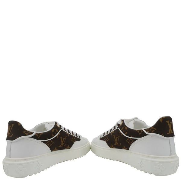 LOUIS VUITTON Timeout Trainers Monogram Nylon Sneakers White Size 37
