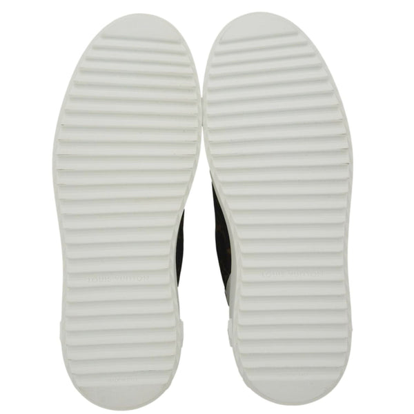 LOUIS VUITTON Timeout Trainers Monogram Nylon Sneakers White Size 37