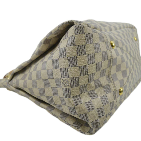 LOUIS VUITTON Artsy MM Damier Azur Hobo Bag White