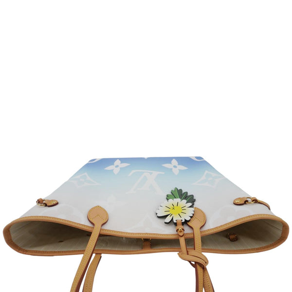 LOUIS VUITTON Neverfull MM By The Pool Monogram Giant Tote Bag Blue