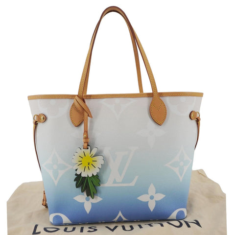 LOUIS VUITTON Neverfull MM By The Pool Monogram Giant Tote Bag Blue