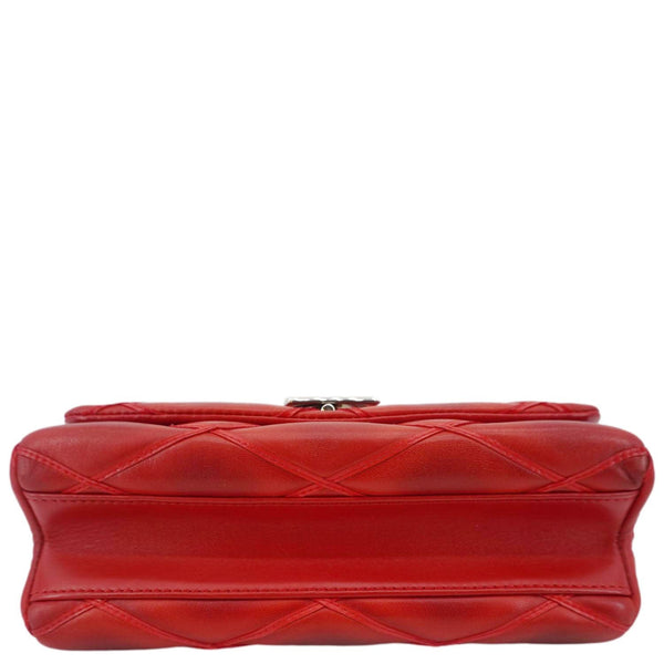 LOUIS VUITTON GO-14 PM Malletage Leather Shoulder Bag Red