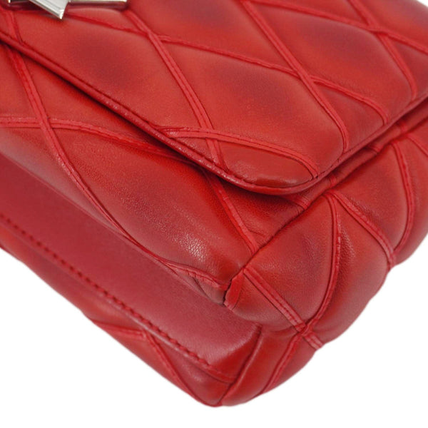 LOUIS VUITTON GO-14 PM Malletage Leather Shoulder Bag Red