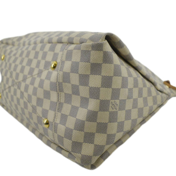 LOUIS VUITTON Artsy MM Damier Azur Hobo Bag White