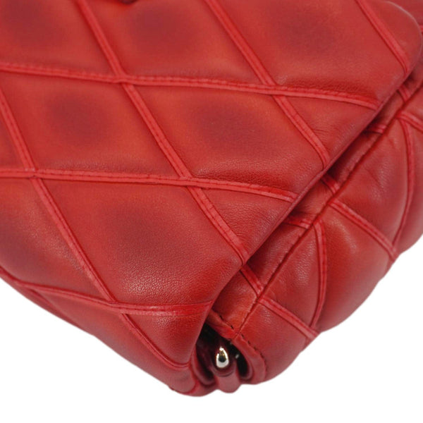 LOUIS VUITTON GO-14 PM Malletage Leather Shoulder Bag Red