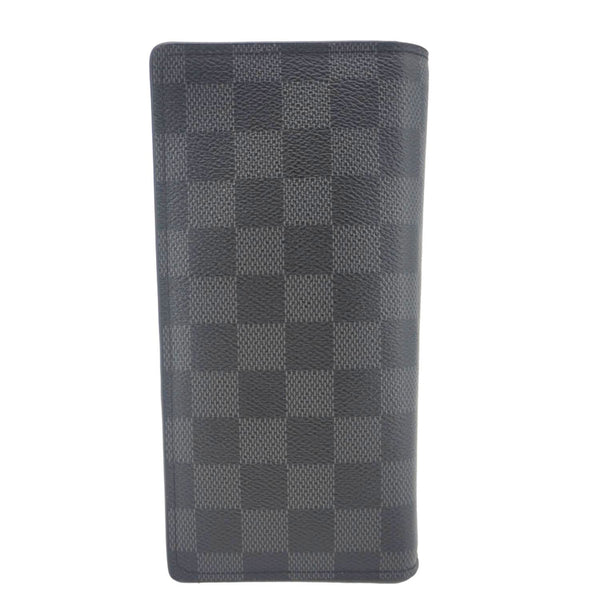 LOUIS VUITTON Brazza Damier Graphite Bifold Long Wallet Black