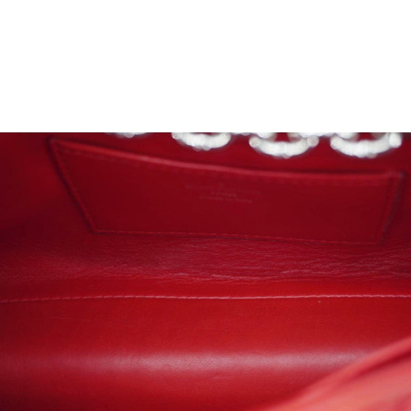 LOUIS VUITTON GO-14 PM Malletage Leather Shoulder Bag Red