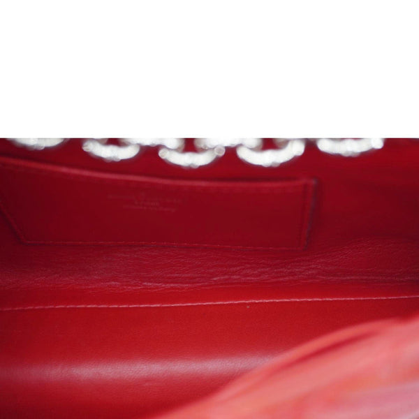 LOUIS VUITTON GO-14 PM Malletage Leather Shoulder Bag Red