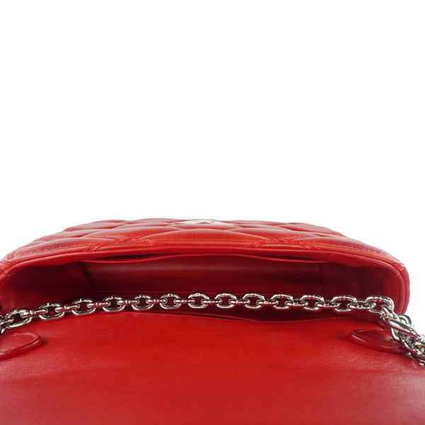 LOUIS VUITTON GO-14 PM Malletage Leather Shoulder Bag Red