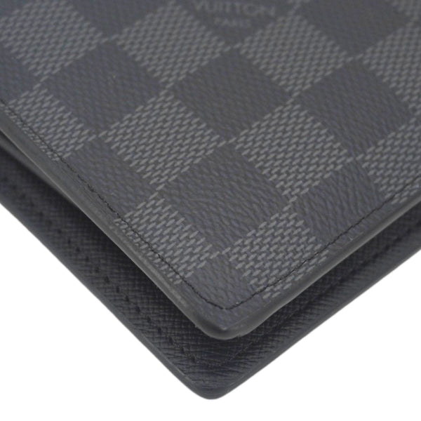 LOUIS VUITTON Brazza Damier Graphite Bifold Long Wallet Black