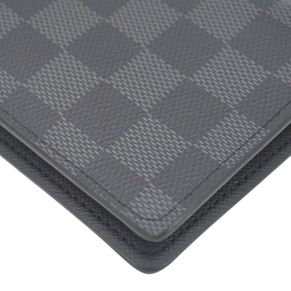 LOUIS VUITTON Brazza Damier Graphite Bifold Long Wallet Black