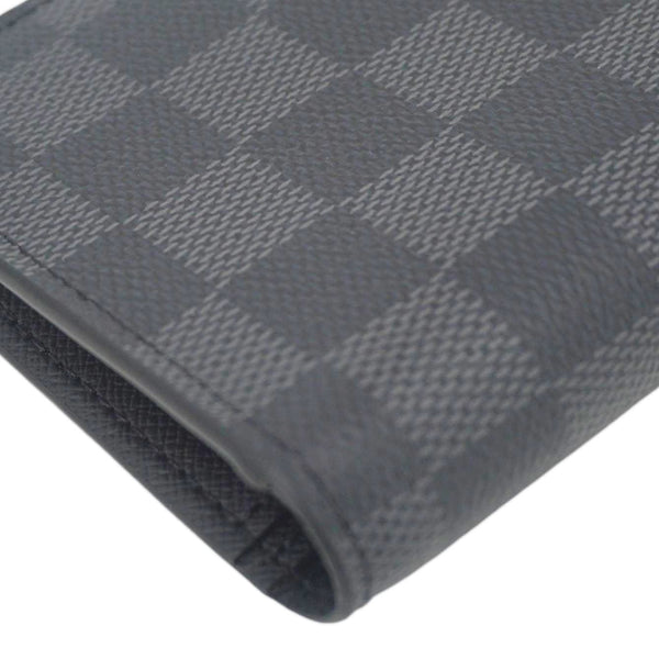 LOUIS VUITTON Brazza Damier Graphite Bifold Long Wallet Black