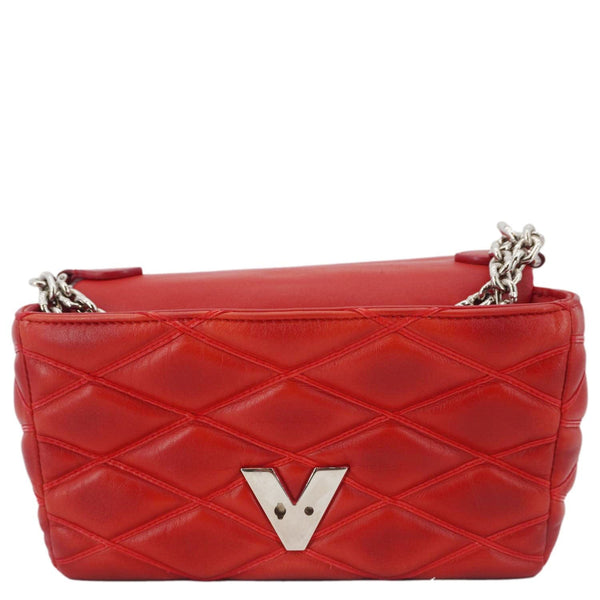 LOUIS VUITTON GO-14 PM Malletage Leather Shoulder Bag Red