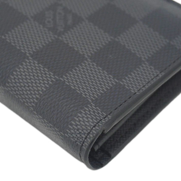 LOUIS VUITTON Brazza Damier Graphite Bifold Long Wallet Black