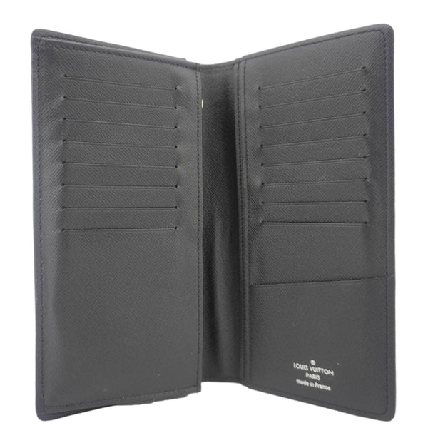 LOUIS VUITTON Brazza Damier Graphite Bifold Long Wallet Black