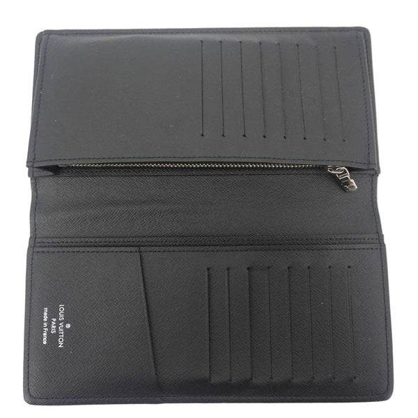 LOUIS VUITTON Brazza Damier Graphite Bifold Long Wallet Black