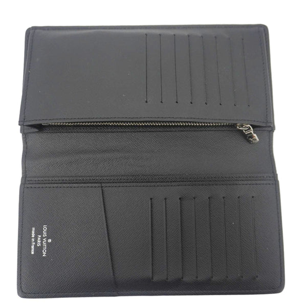 LOUIS VUITTON Brazza Damier Graphite Bifold Long Wallet Black