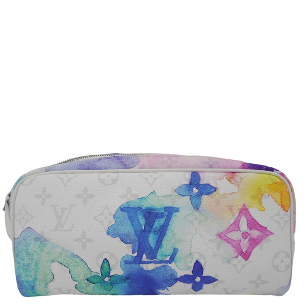 LOUIS VUITTON Watercolor Dopp Kit Monogram Coated Canvas White Toiletry Pouch