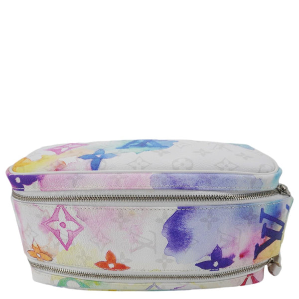 LOUIS VUITTON Watercolor Dopp Kit Monogram Coated Canvas White Toiletry Pouch