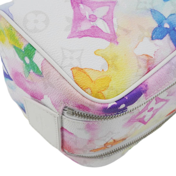 LOUIS VUITTON Watercolor Dopp Kit Monogram Coated Canvas White Toiletry Pouch
