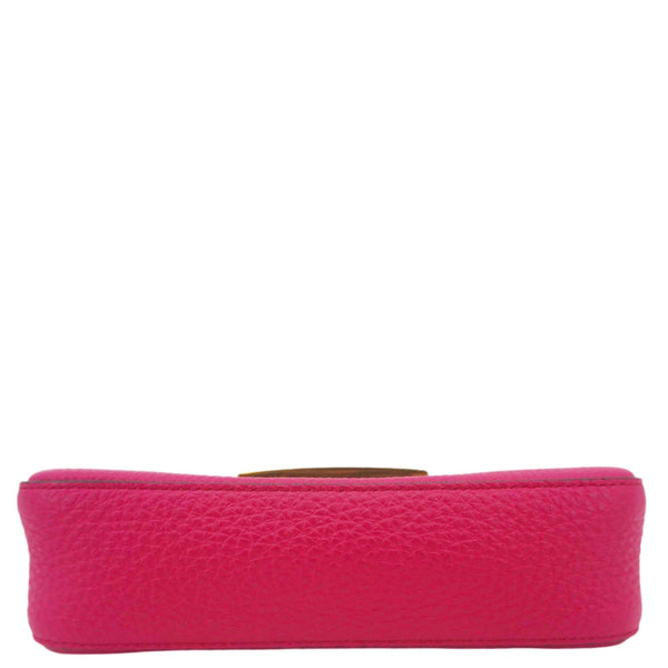 FENDI Selleria Cuoio Romano Leather Baguette Crossbody Bag Pink