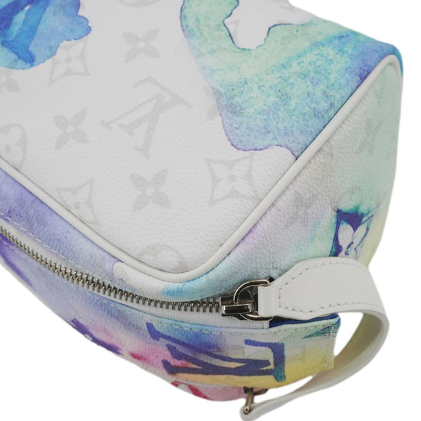 LOUIS VUITTON Watercolor Dopp Kit Monogram Coated Canvas White Toiletry Pouch