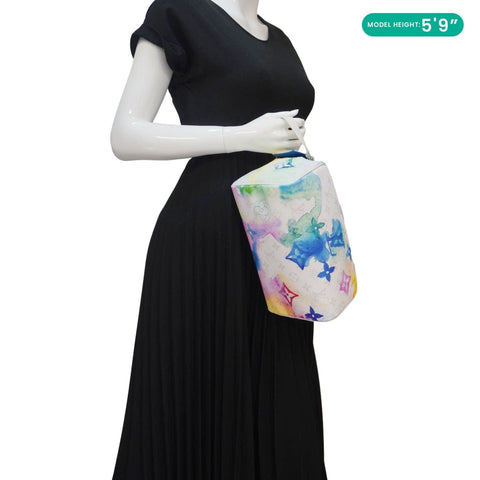 LOUIS VUITTON Watercolor Dopp Kit Monogram Coated Canvas White Toiletry Pouch