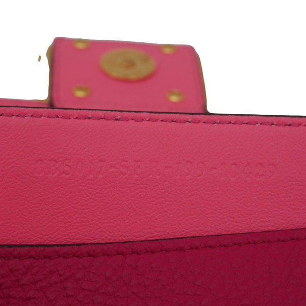 FENDI Selleria Cuoio Romano Leather Baguette Crossbody Bag Pink