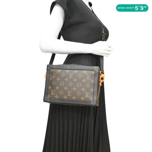 LOUIS VUITTON Solar Ray Soft Trunk Monogram Canvas Shoulder Bag Brown