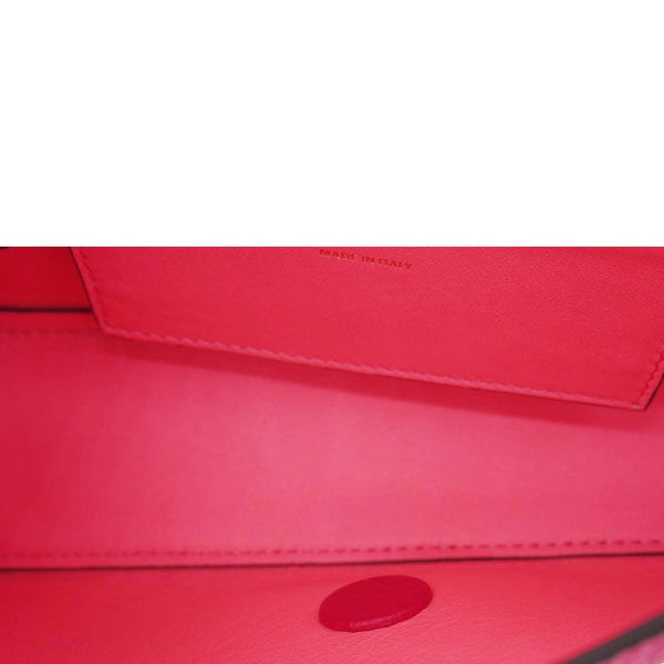 FENDI Selleria Cuoio Romano Leather Baguette Crossbody Bag Pink