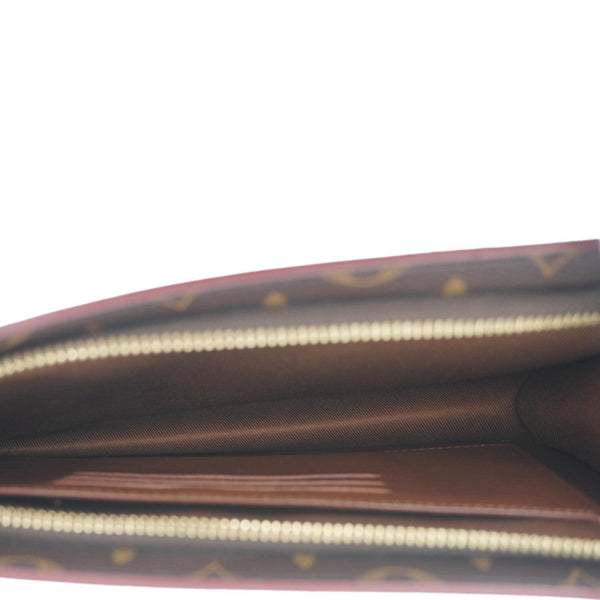 LOUIS VUITTON Legacy Monogram Canvas Chain Clutch Brown