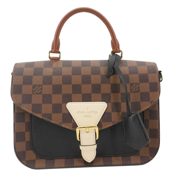 LOUIS VUITTON Beaumarchais Damier Ebene Shoulder Bag Brown