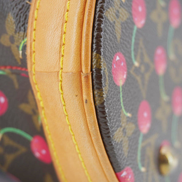 LOUIS VUITTON Monogram Cerises Cherry Bucket Bag Brown