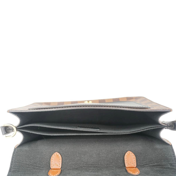 LOUIS VUITTON Beaumarchais Damier Ebene Shoulder Bag Brown